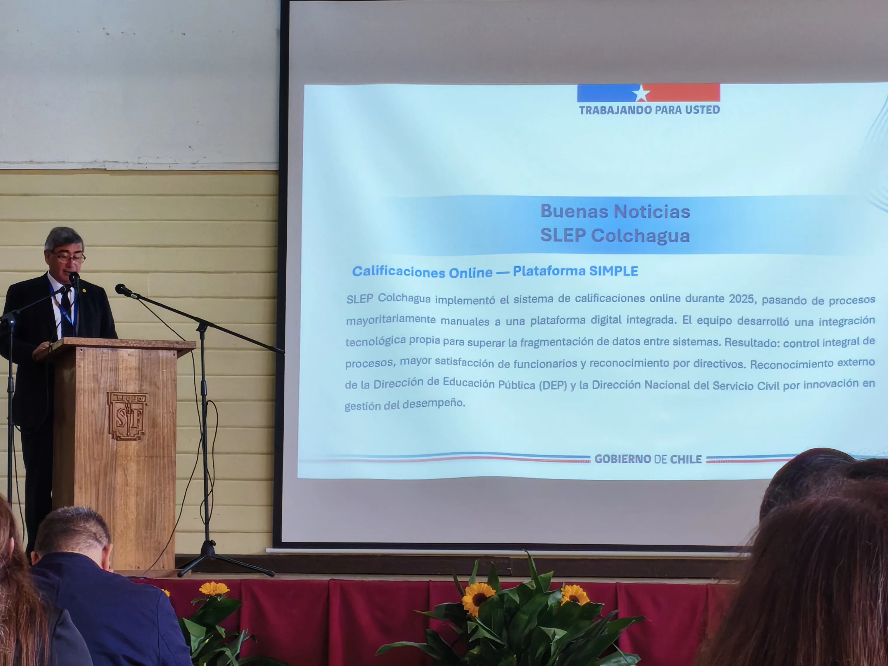 Presentación del sistema de evaluaciones online en Cuenta Pública