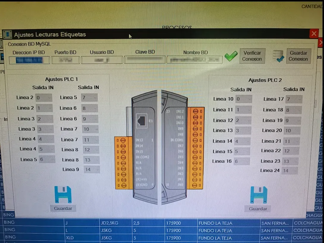 Sistema Automatizado de Etiquetado Industrial - Configuración y flujo de etiquetado