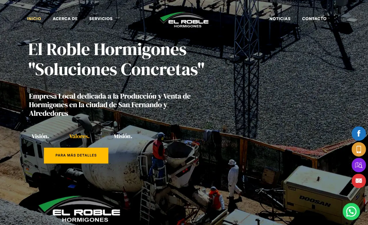 El Roble Hormigones - Sección de servicios y productos